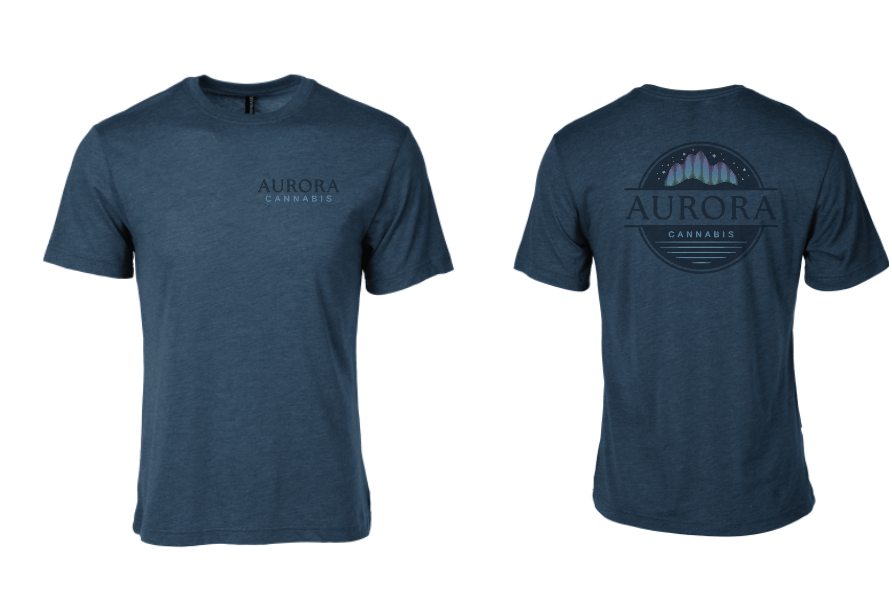 Aurora Cannabis Dye Sub T-shirt - Navy