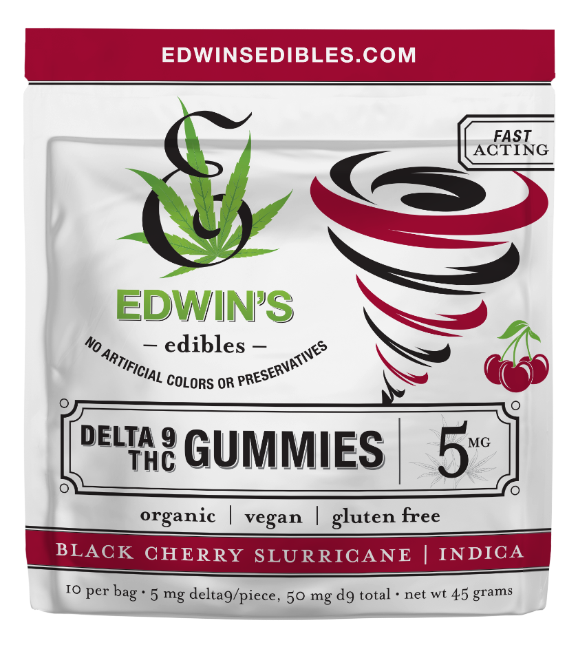 Edwin's Edibles Black Cherry Slurricane Gummies