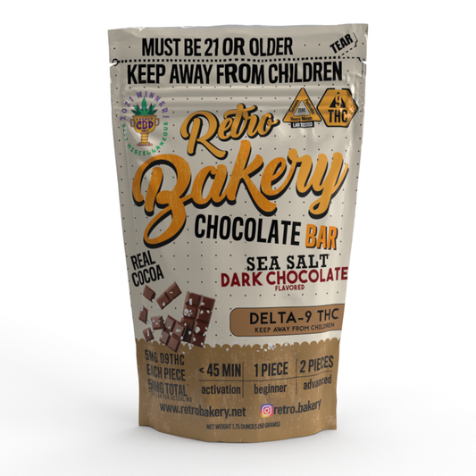 Retro Bakery Chocolate Bar Original Sea Salt Dark Chocolate