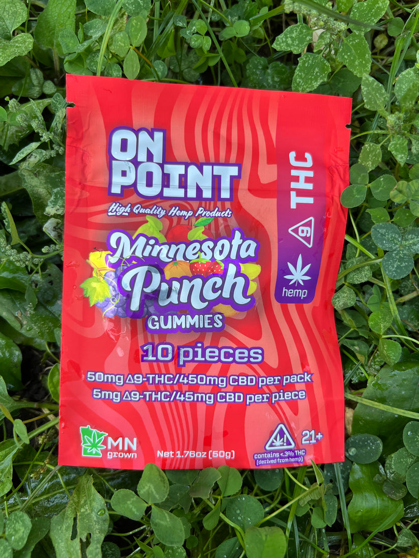 On Point Fruit Punch 50 mg THC 450 mg CBD gummies