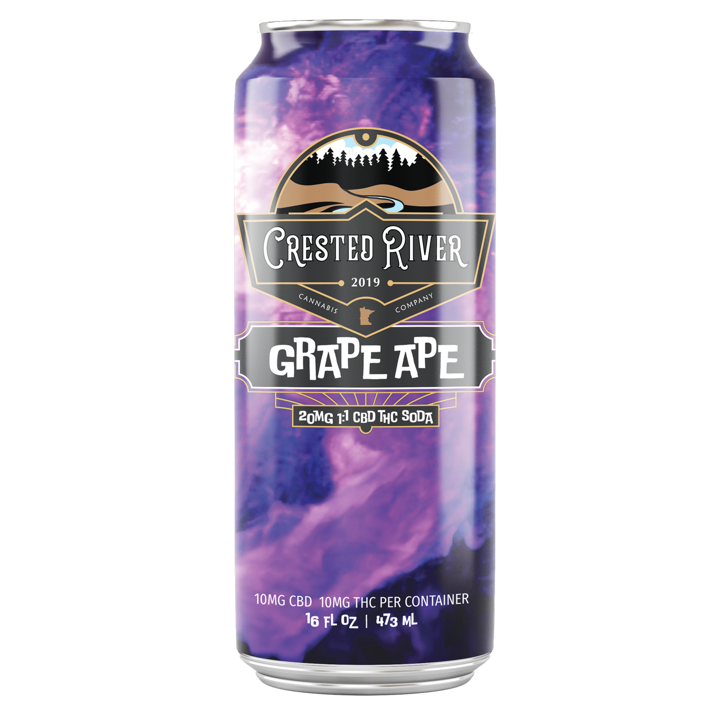 Crested River Grape Ape Soda 4pk