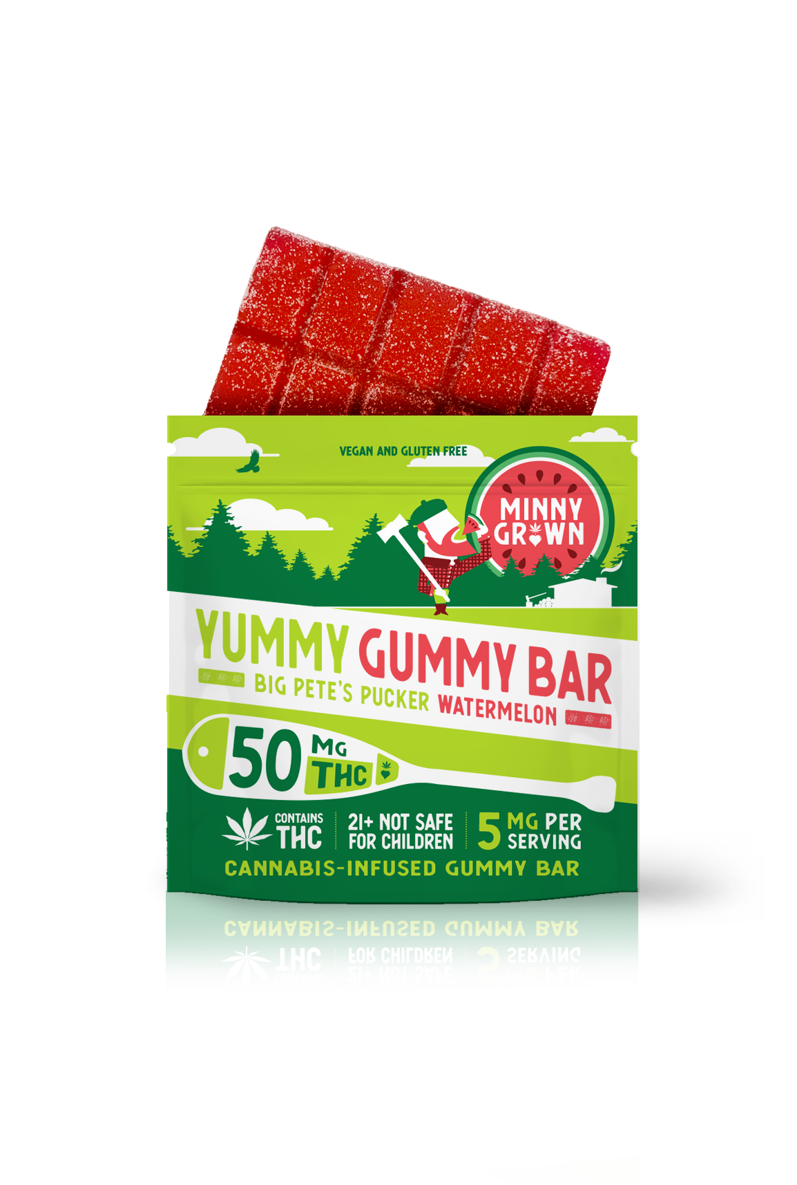 Minny Grown Yummy Gummy Bar Watermelon