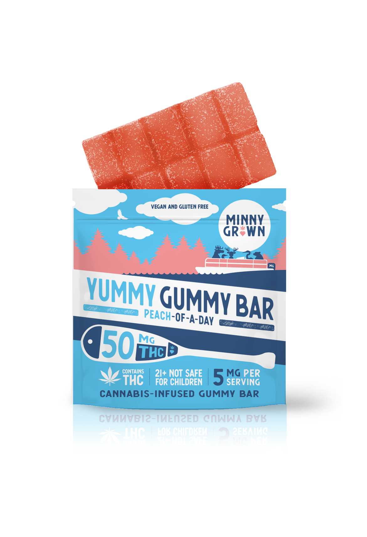 Minny Grown Yummy Gummy Bar Peach-of-a-Day