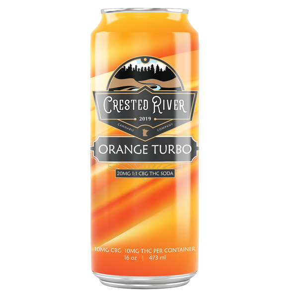 Crested River Orange Turbo Soda 4pk