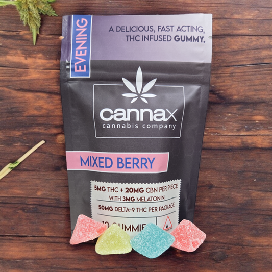 Cannax Mixed Berry Delta 9/CBN/Melatonin Gummies