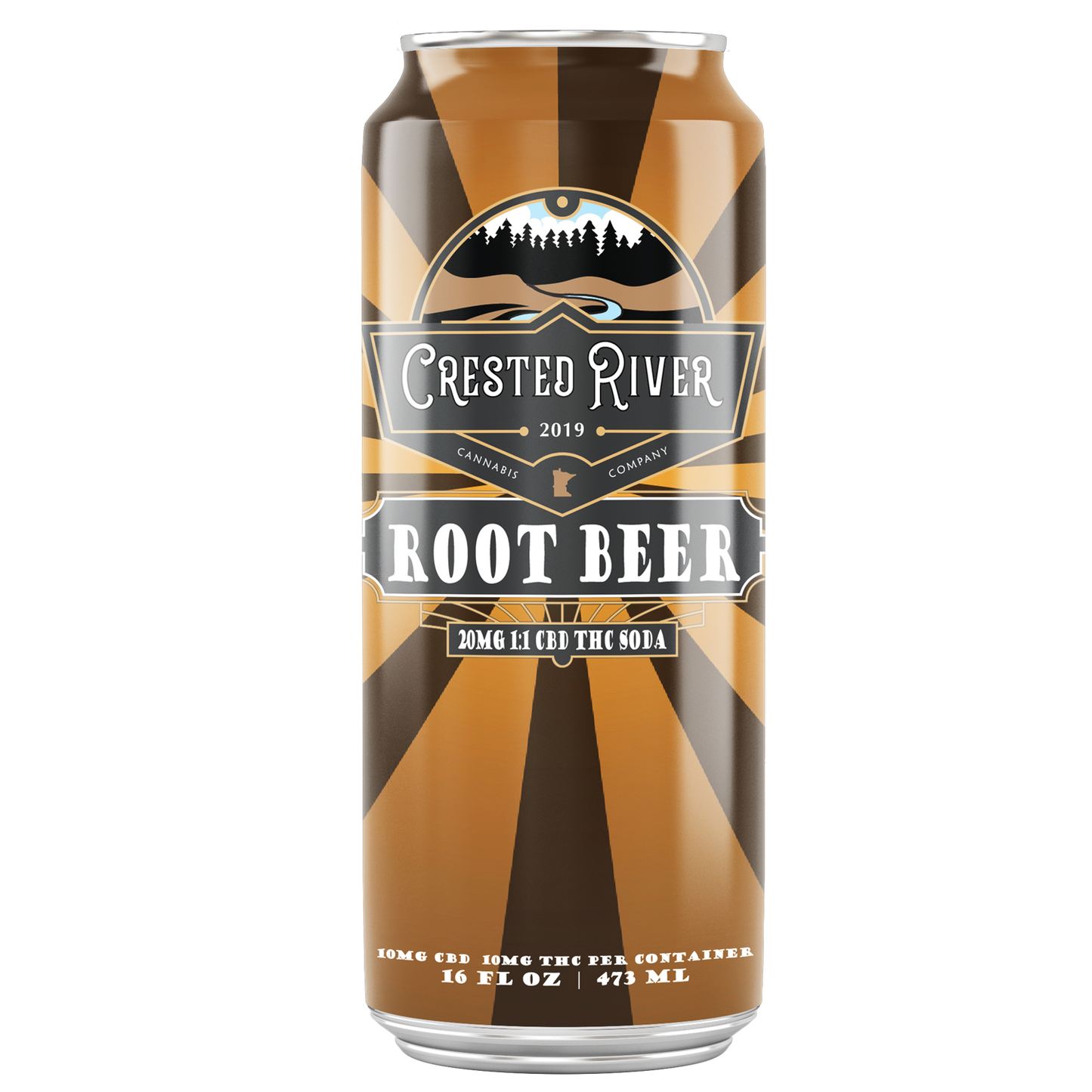 Crested River Root Beer Soda 4pk