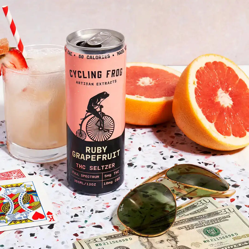 Cycling Frog THC & CBD Seltzer - Ruby Grapefruit