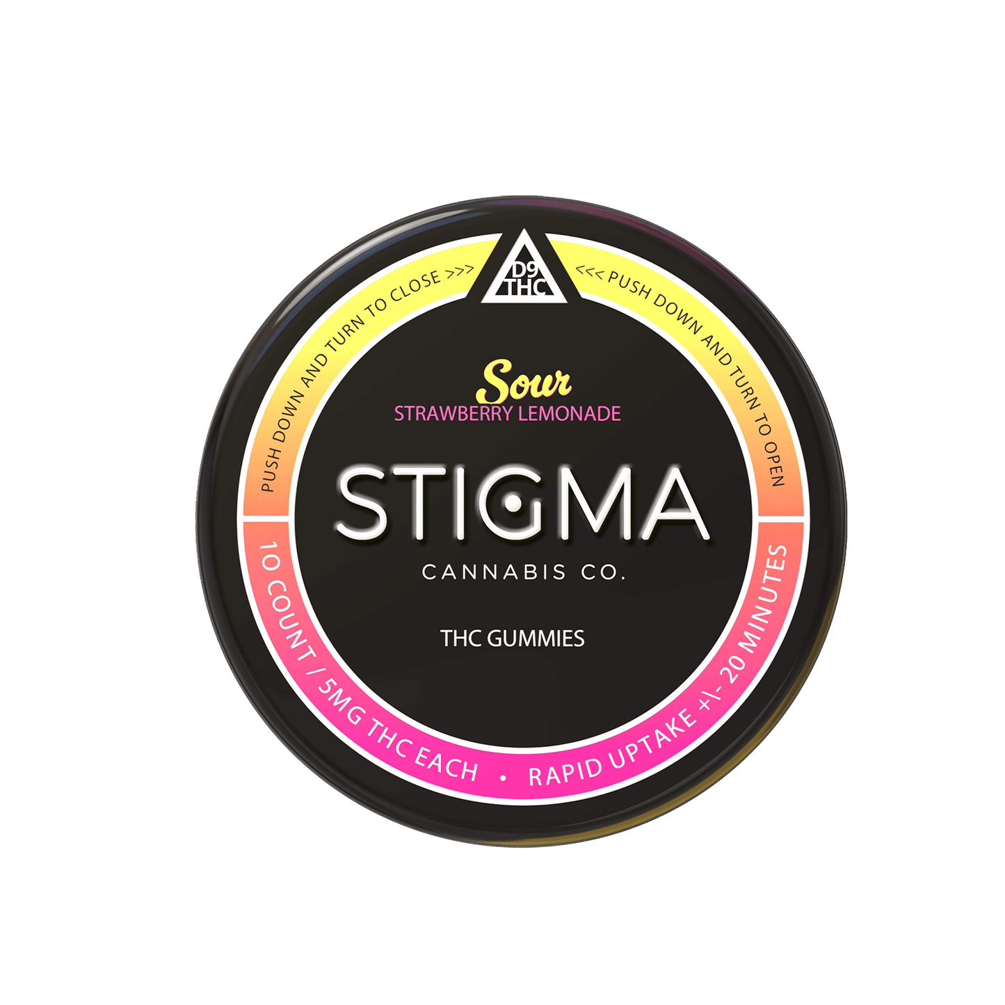 Stigma Sour Strawberry Lemonade THC Rapid Uptake Gummies