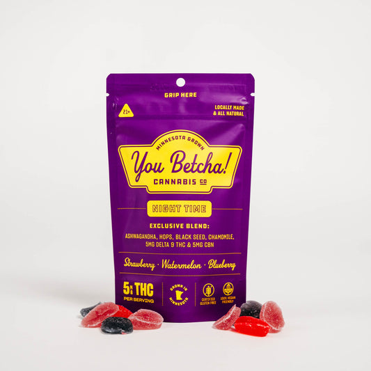 You Betcha Cannabis Co. - Night Time Gummies: Strawberry Watermelon Blueberry