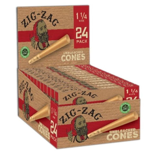 Zig-Zag 1.25 Unbleached Cones - 24 pack