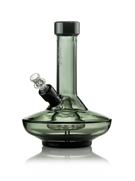 GRAV Small Wide Base Water Pipe - Smoke with Black Accents