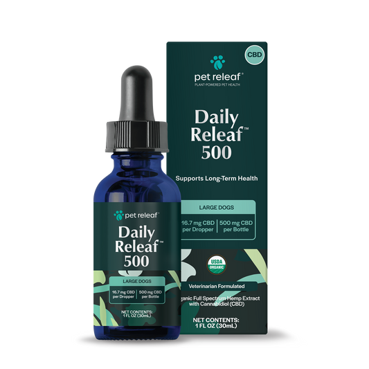 USDA Organic Daily Releaf 500mg CBD Oil For Large Dogs