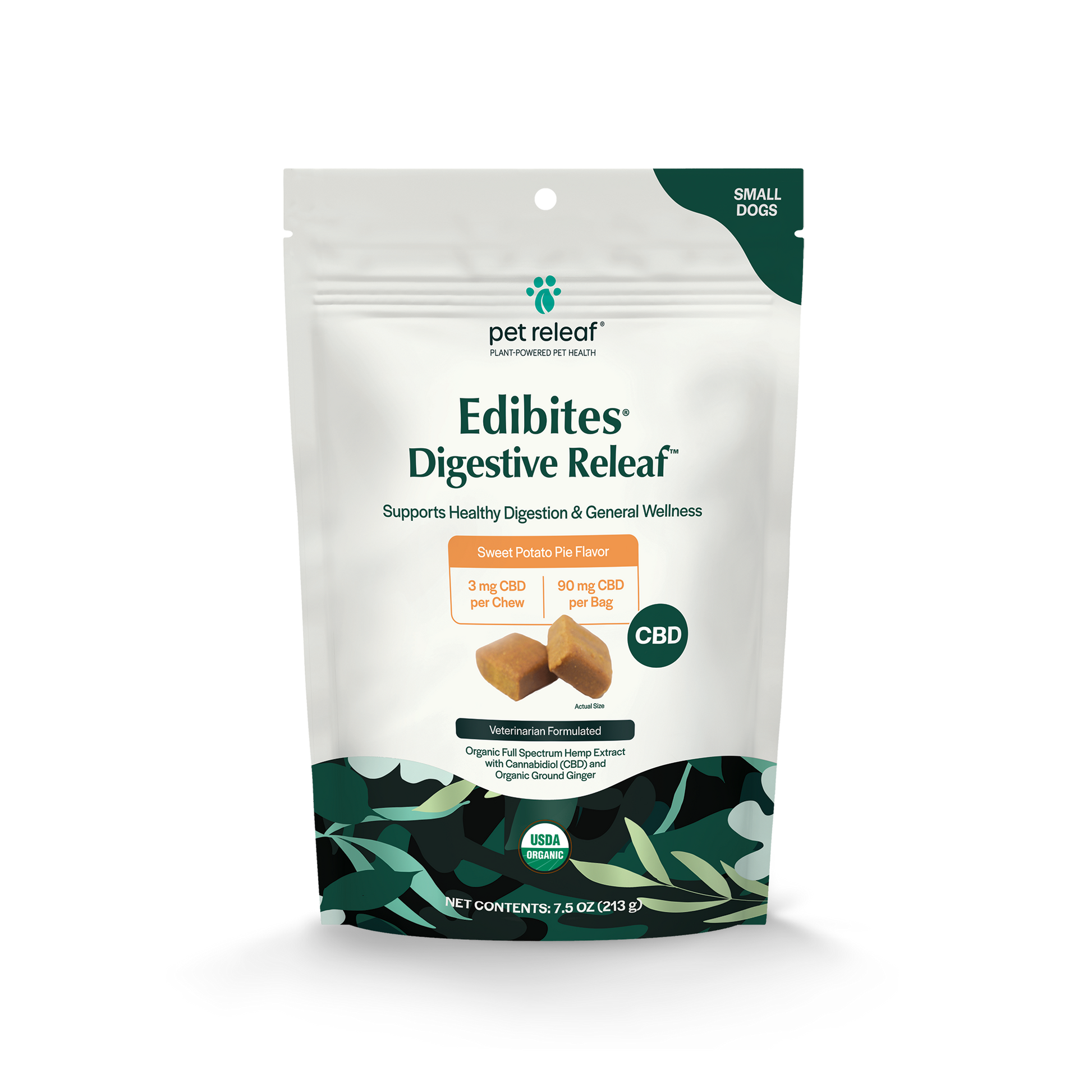 Digestive Releaf CBD Edibites For Small Dogs – Sweet Potato