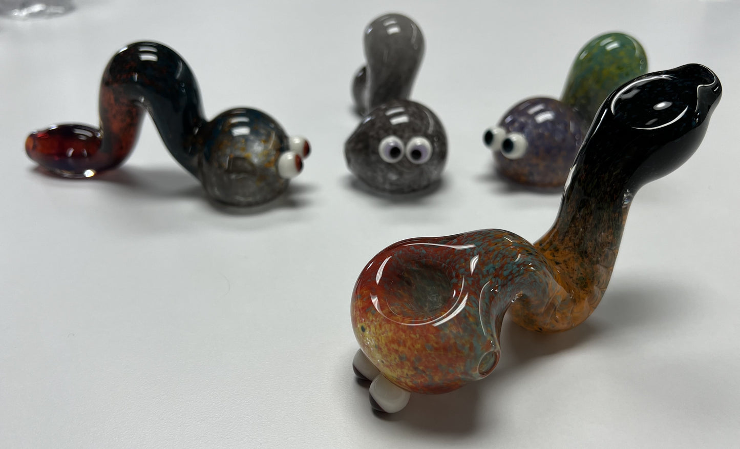 High Five Glass Inchworms - Colors Vary