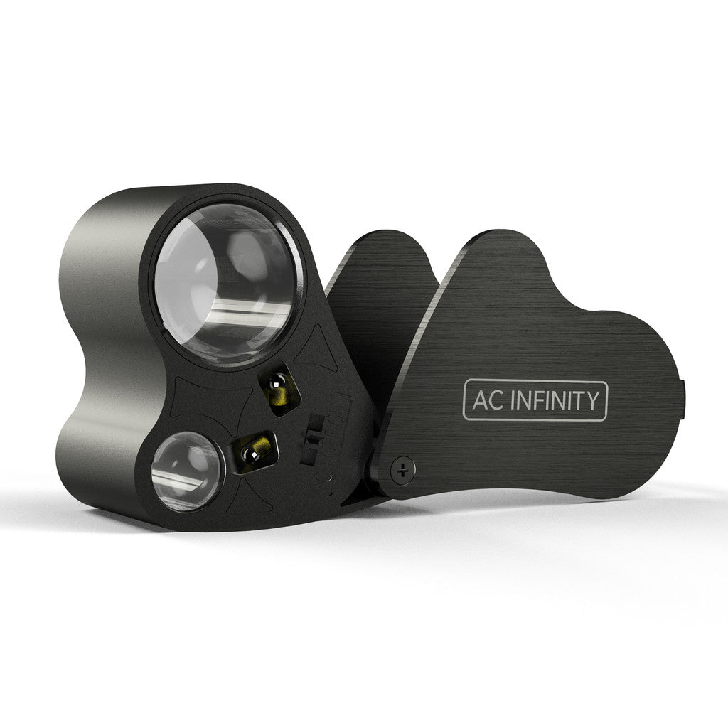 AC Infinity Jeweler's Loupe, Pocket Magnifying Glass with LED Light & Dual Lenses