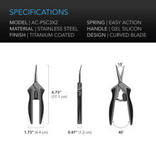 Stainless Steel Pruning Shear 6.6" Curved Blades