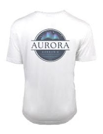 Aurora Cannabis Dye Sub T-shirts - White